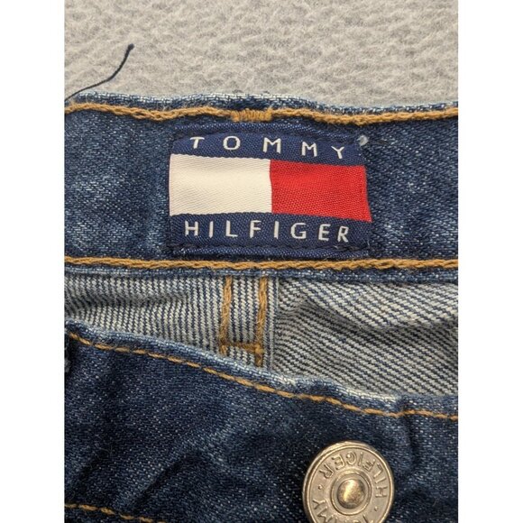 Vintage Tommy Hilfiger Jeans Womens 6 Blue High Rise Straight 100% Cotton 90s - Picture 13 of 14